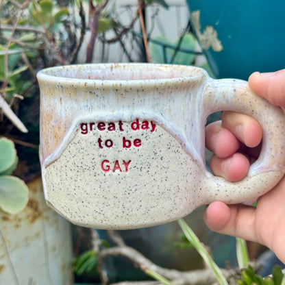 SECONDS - Gay the Pray Away - Pink Mug
