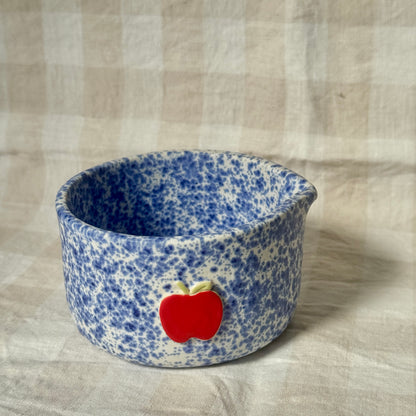 Matcha Bowl - Apple & Blue Speckle