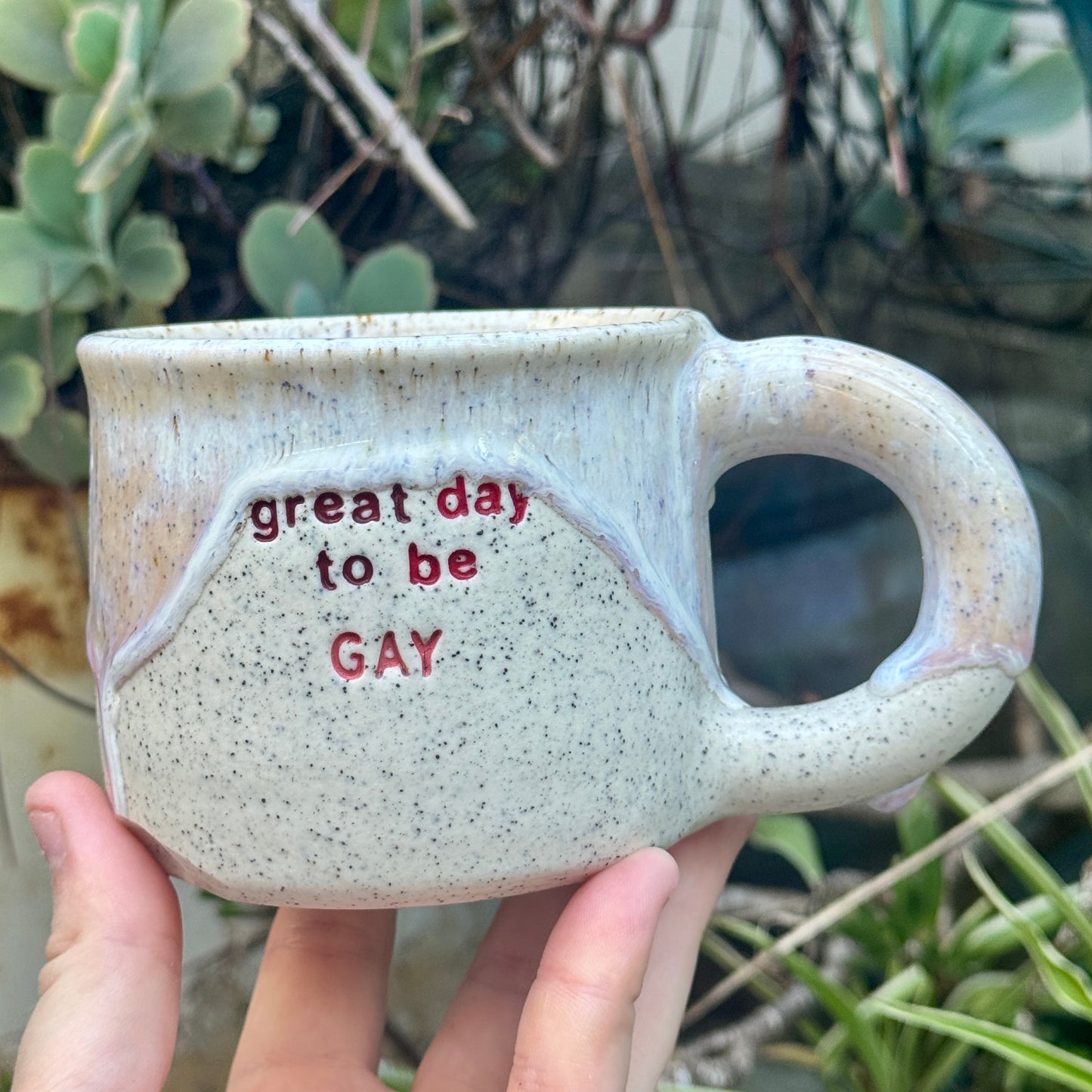 SECONDS - Gay the Pray Away - Pink Mug
