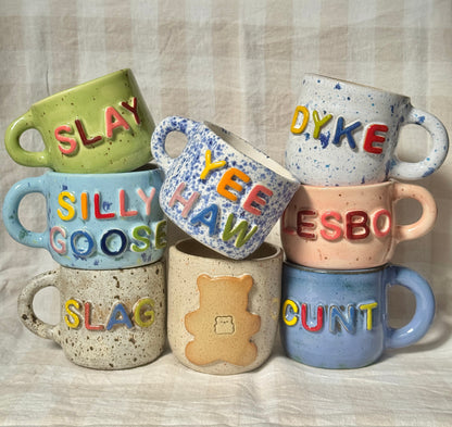 Custom Word Mugs & Takeaway cups - PREORDER