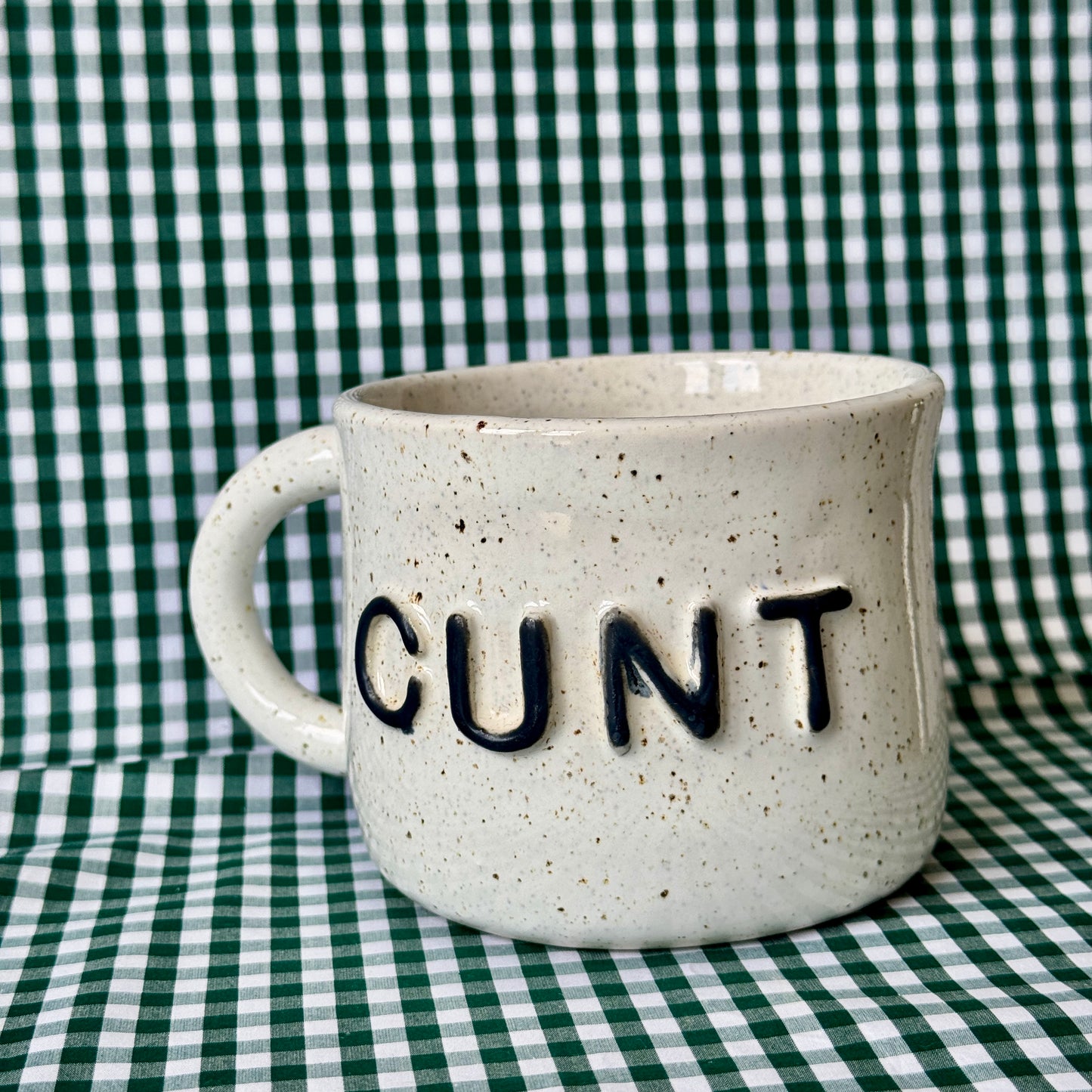 CUNT Mug - White Speckle - SECONDS