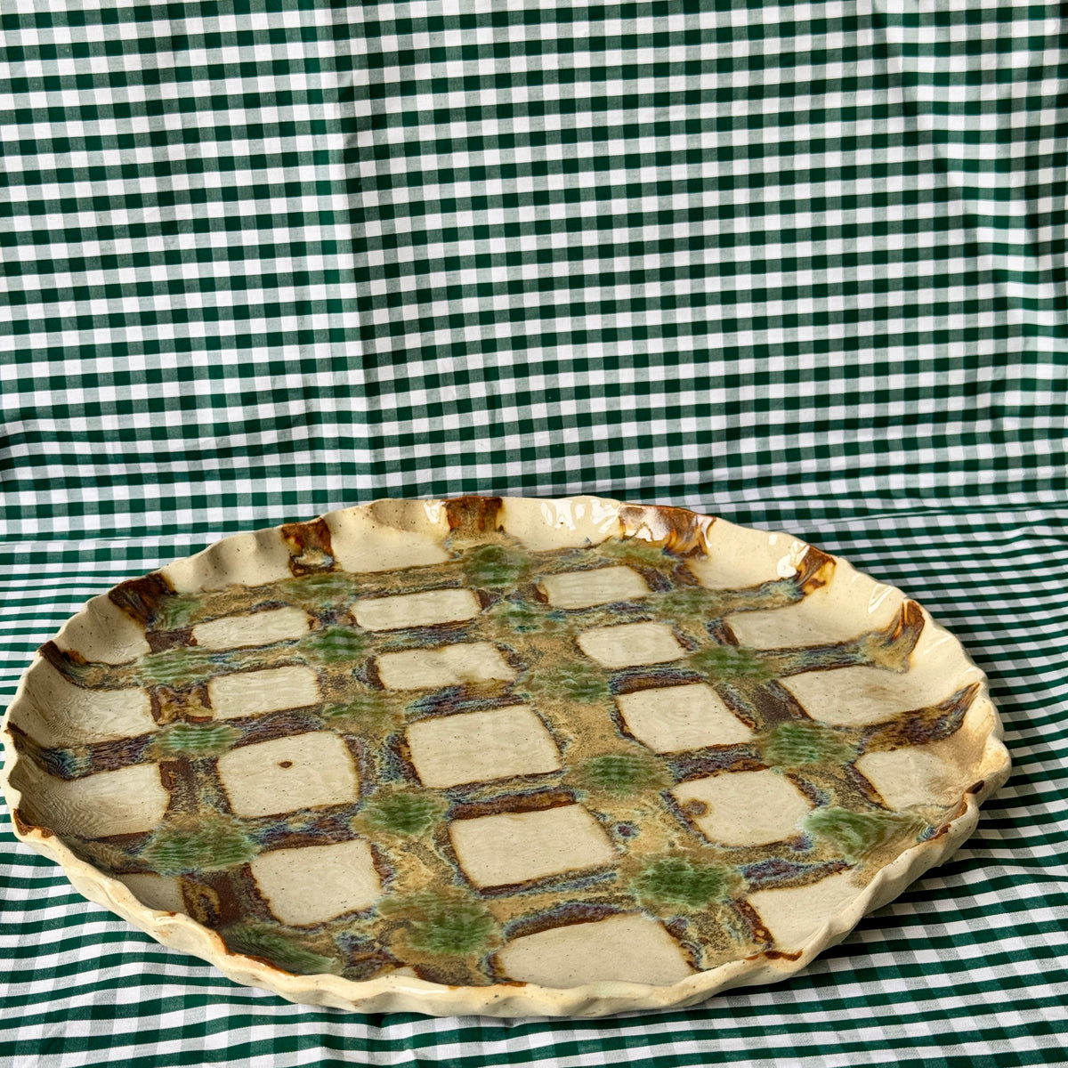 Gingham Dinner Plate/Platter