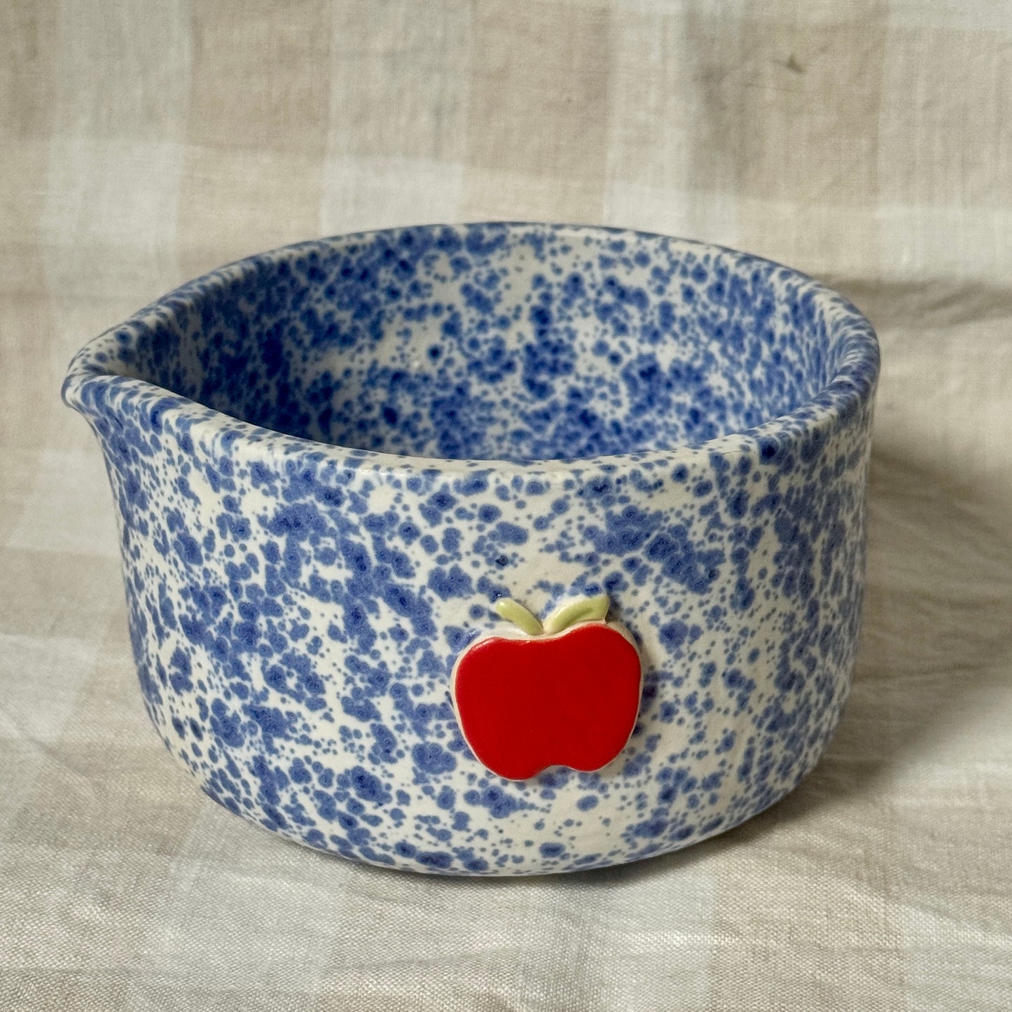 Matcha Bowl - Apple & Blue Speckle