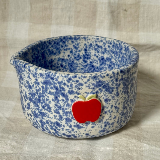 Matcha Bowl - Apple & Blue Speckle