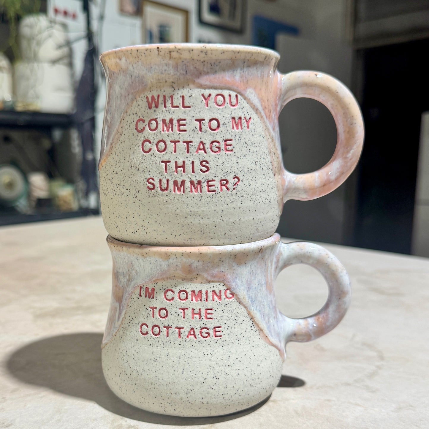 PREORDER - Pink - I'm Coming to the Cottage Mug/Cup