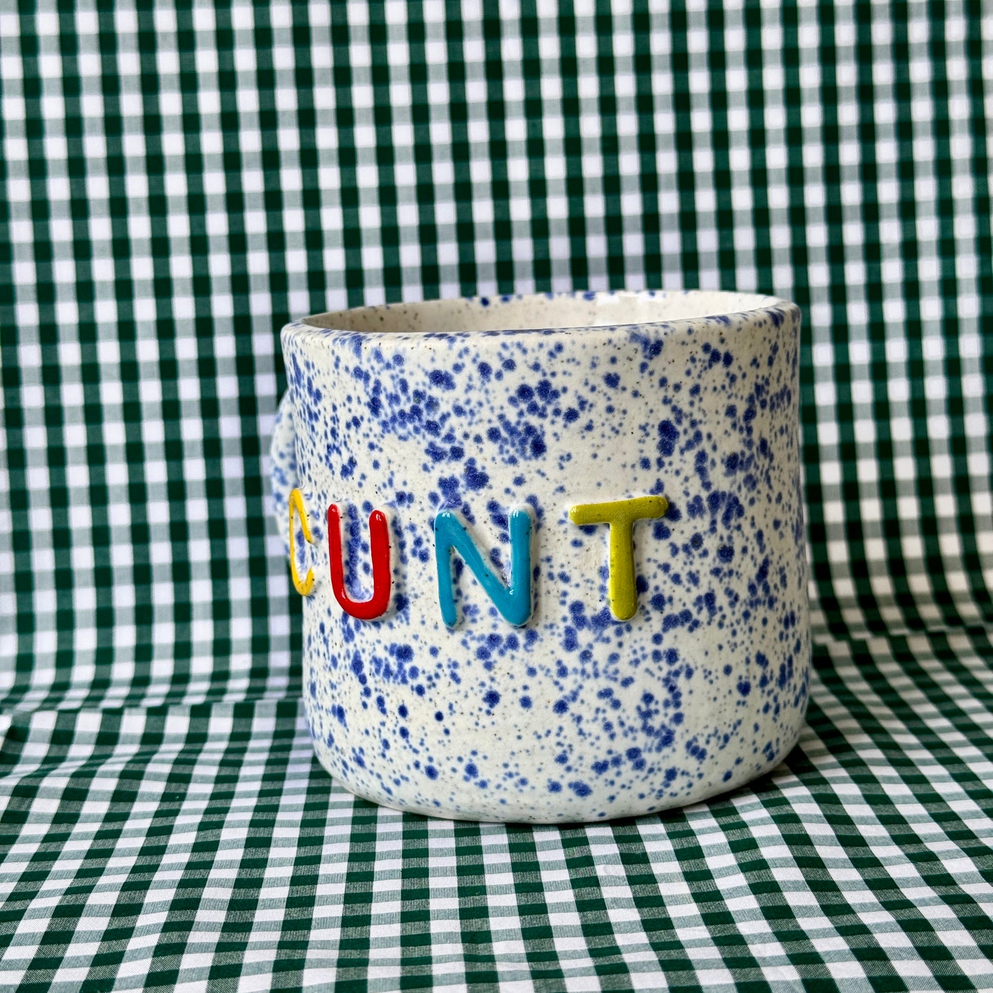CUNT Mug - Blue Speckle - SECONDS