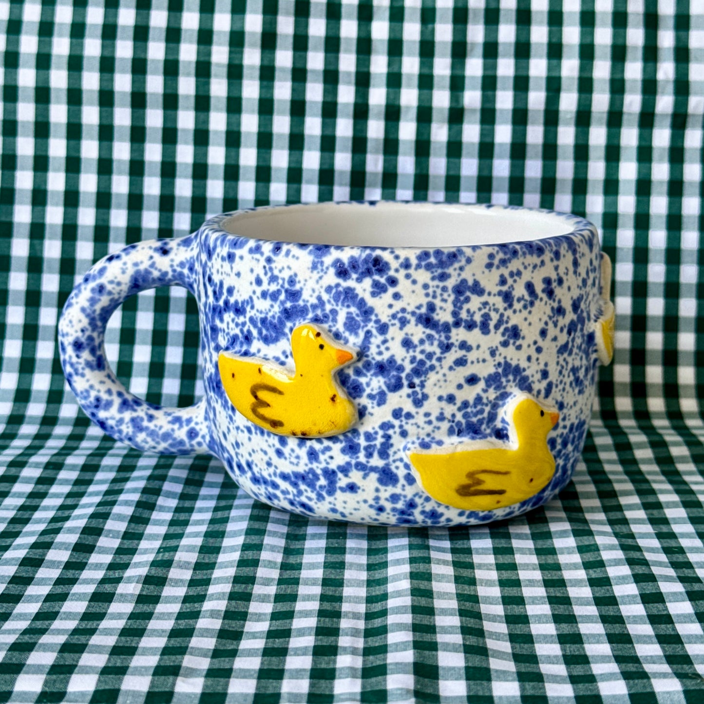 Silly Goose Mug - Blue Splatter