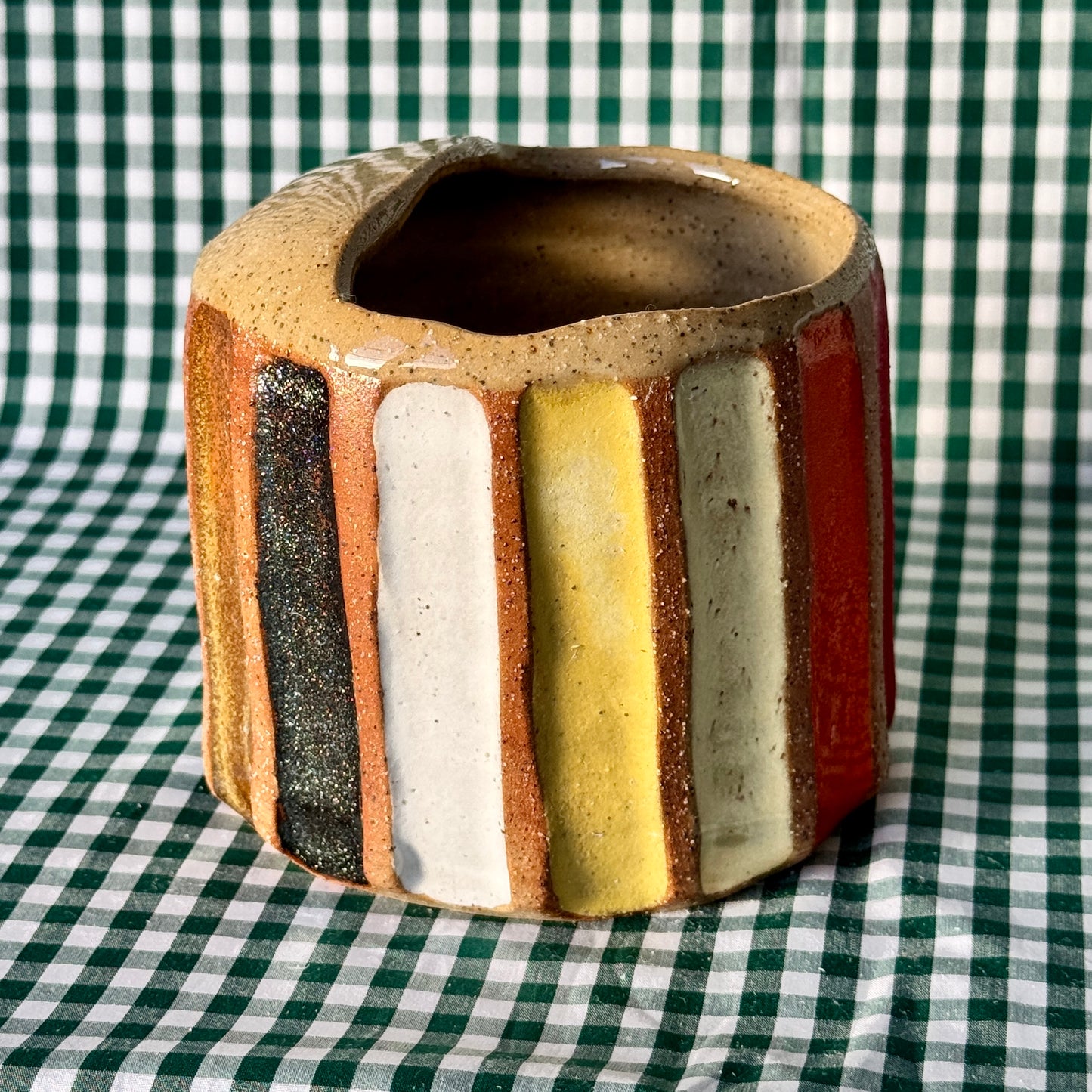 Rainbow Takeaway Coffee Cup - Brown Marble