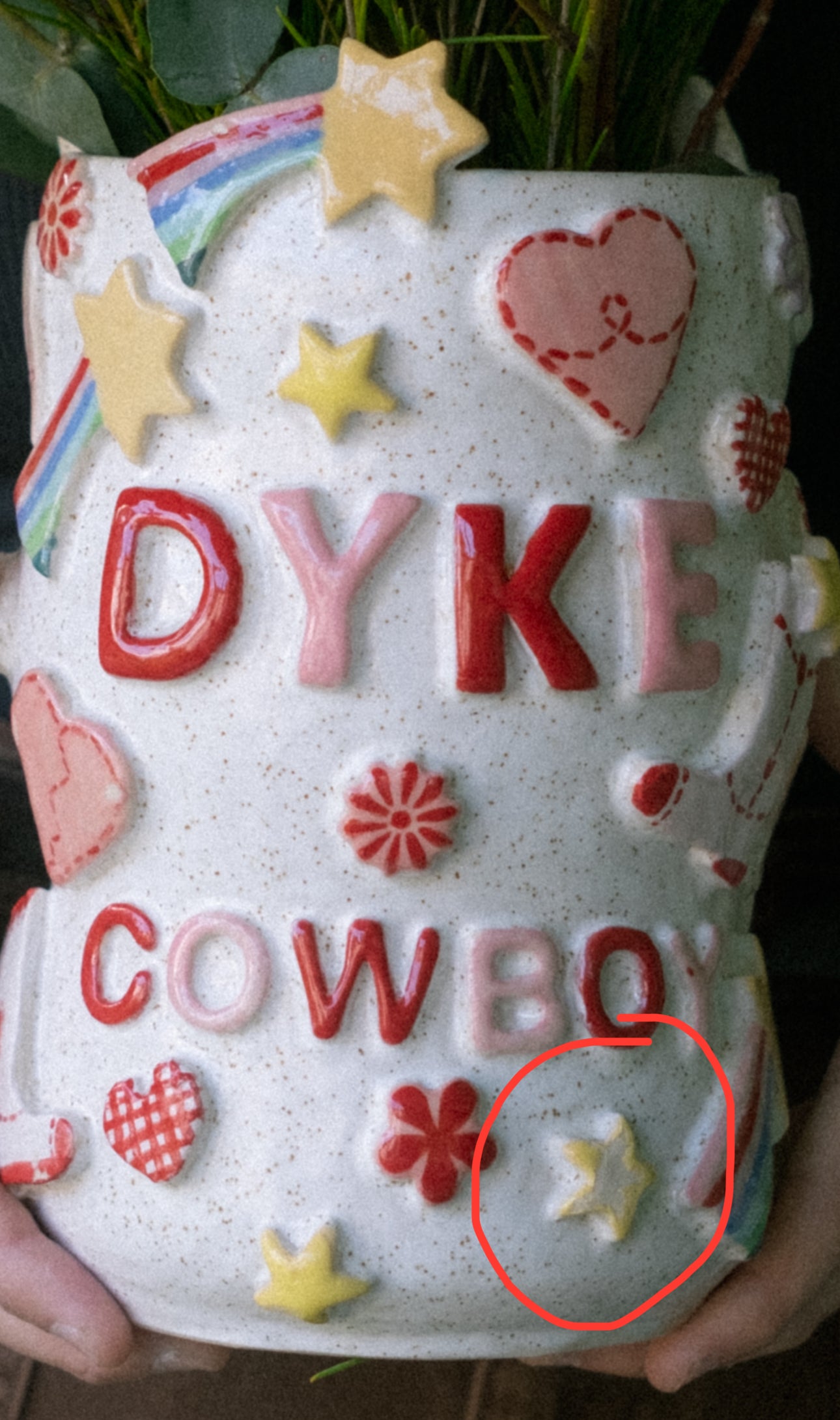 Dyke Cowboy Vase