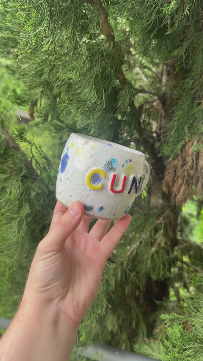 Cunt Mug - White Coloured Speckle